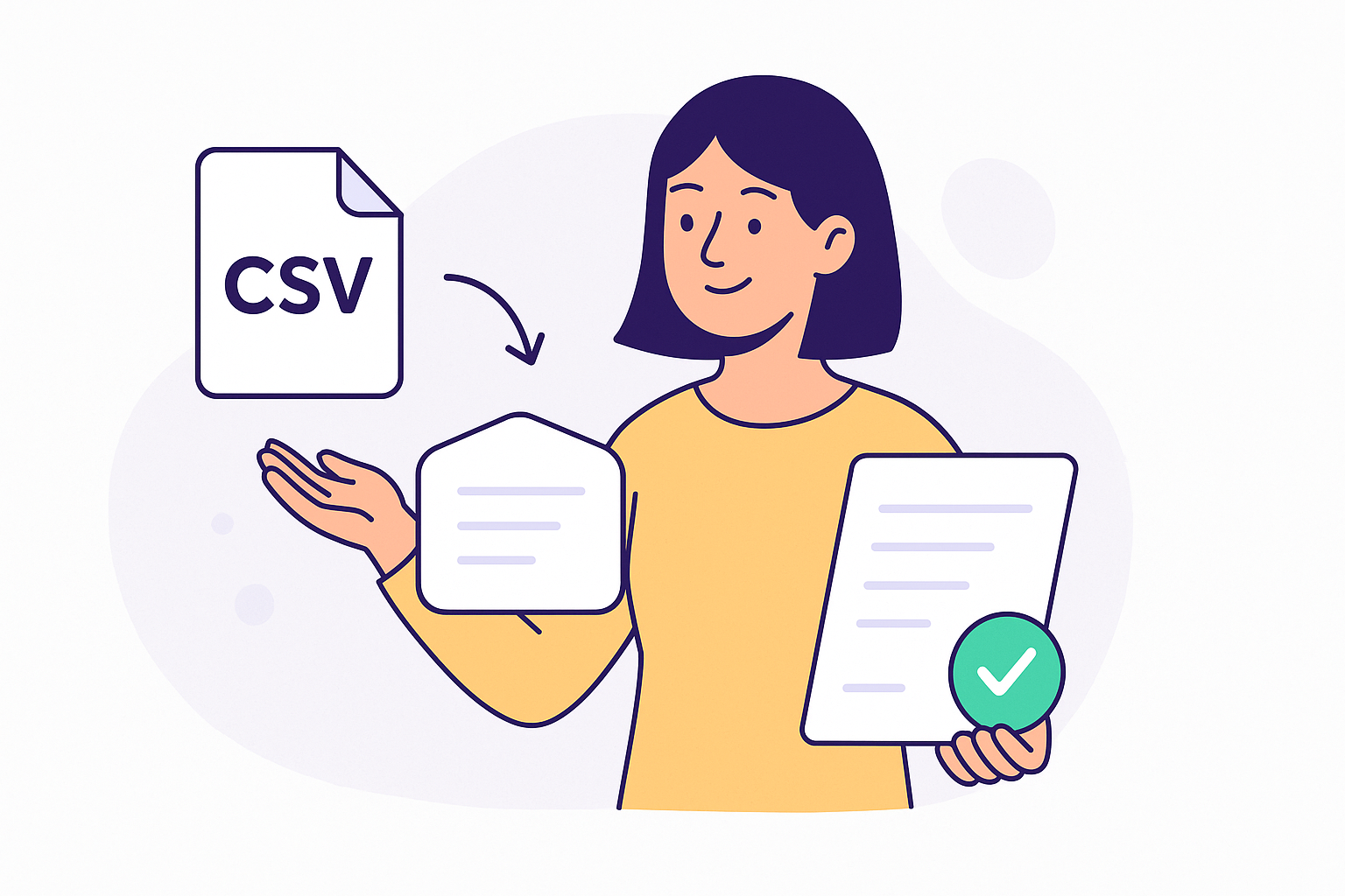 User uploads CSV and receives certificate