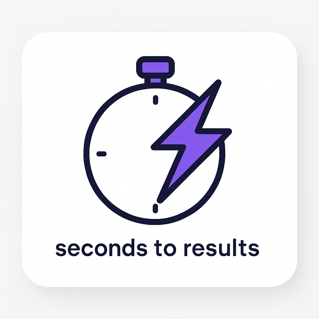 Lightning-fast results illustration